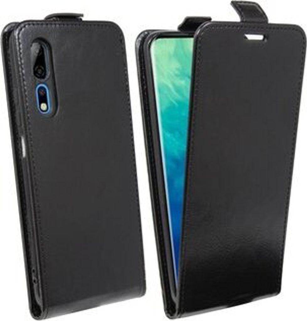 cofi1453 Flip Case kompatibel mit ZTE AXON 10 PRO Handy Tasche vertikal aufklappbar Schutzhülle Klapp Hülle Schwarz