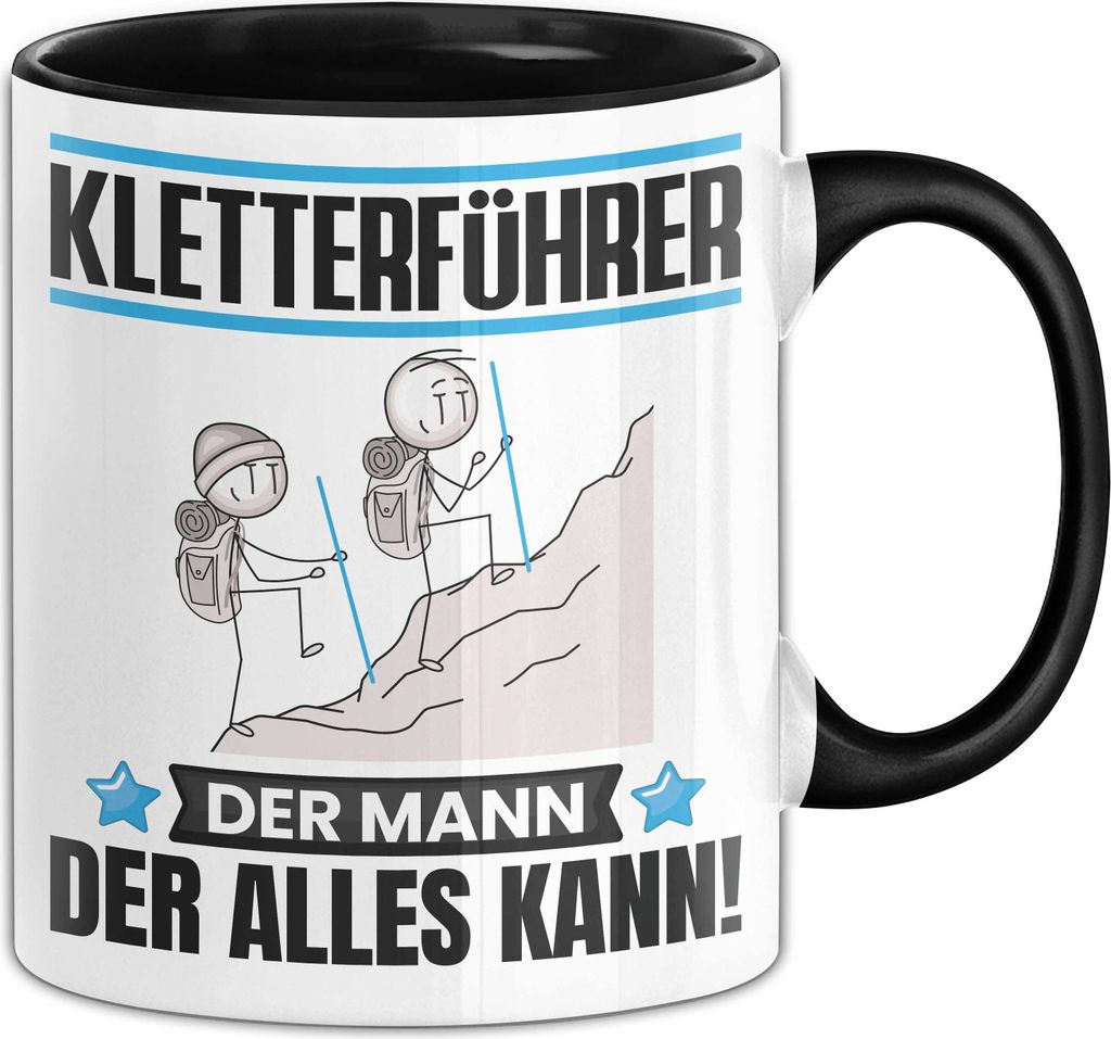 Kletterführer Tasse Geschenk für Kletterführer Der Mann Der Alles Kann Geschenkidee zum Geburtstag (Schwarz)