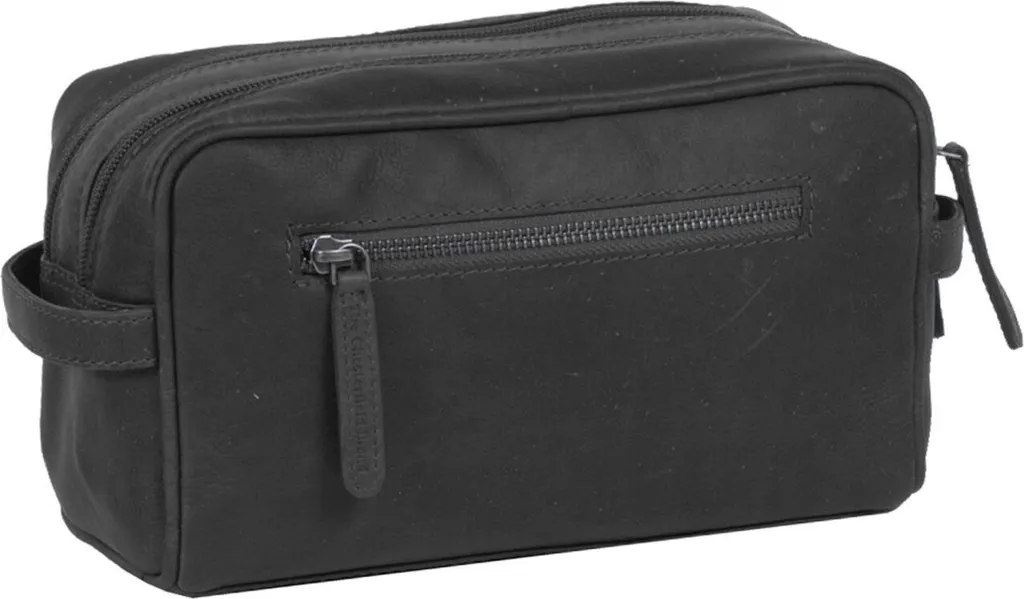 The Chesterfield Brand Stacey Black: Beauty Case in Vera Pelle Cerata