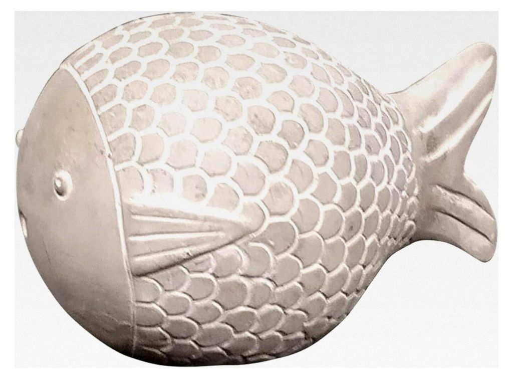 Betonfisch Nemo und Betonfischschale Barracuda grau-weiß - Zeitloses Design für maritimes Flair in Ihrem Zuhause