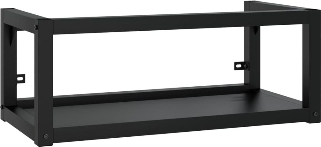 vidaXL Badezimmer Wand-Waschtischgestell Schwarz 79x38x31 cm Eisen