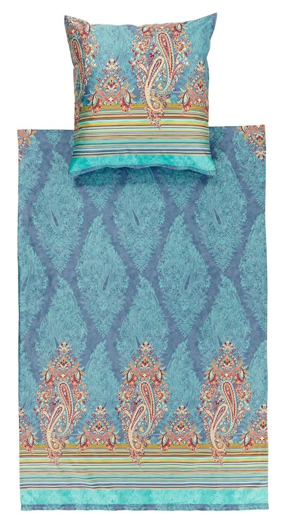 Bassetti Bettwäsche Elba V3" blau 1x 135x200 cm + 1x 80x80 cm"