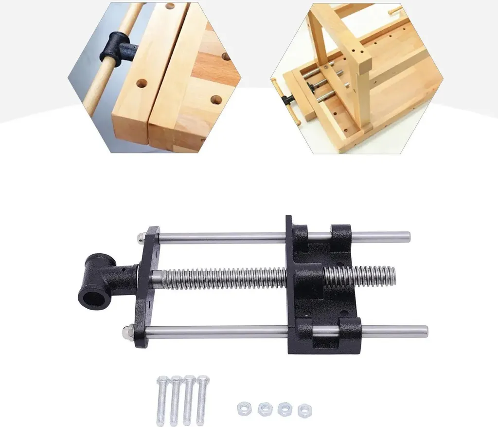 Étau d'établi bois pour assemblage et collage - Serrage acier 23 cm