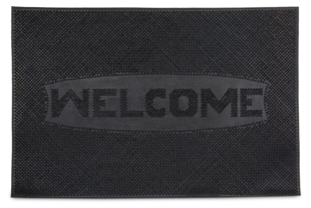 Zerbino Relaxdays WELCOME, LxP: 60x40 cm, 100% gomma, Immagine del prodotto 