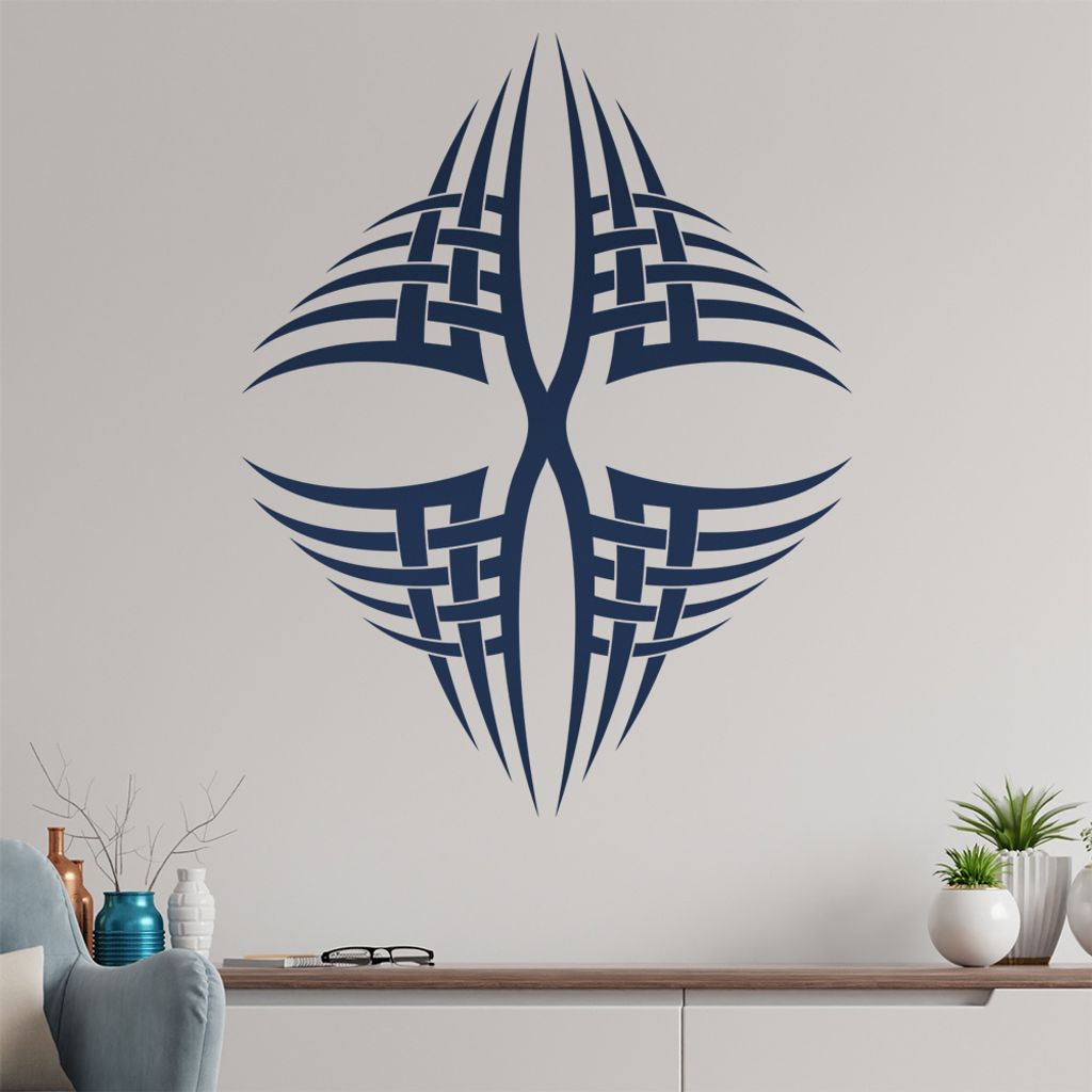 Tribal X spitz Wandtattoo in 6 Größen - Wandaufkleber Wall Sticker - Dekoration, Küche, Wohnzimmer, Schlafzimmer, Badezimmer