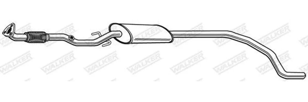 Silencieux intermédiaire WALKER 23383 Haute Durabilité Corsa D 13220794
