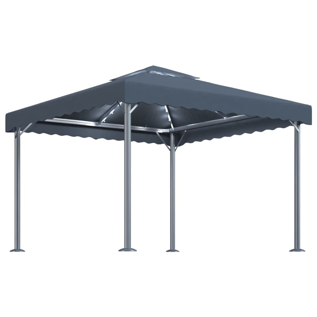 vidaXL Pavillon avec guirlande lumineuse LED 300x300 cm Image du produit 
