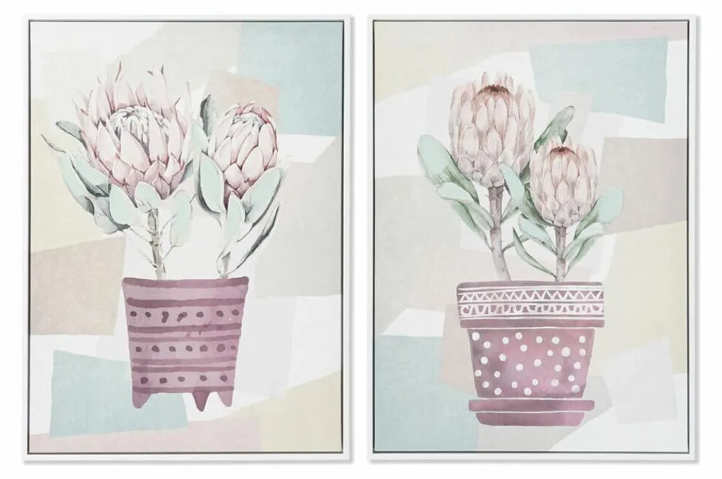 Tableau sur toile DKD Home Decor Multicolore 53 x 73 cm (2 pièces) S3028197