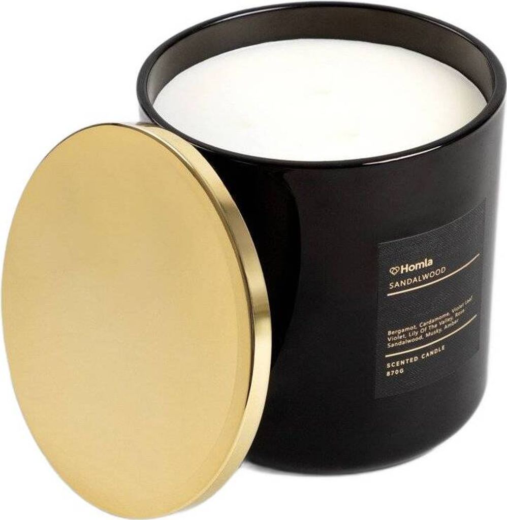 HOMLA AURA Sandelholz-Duftkerze 870 g