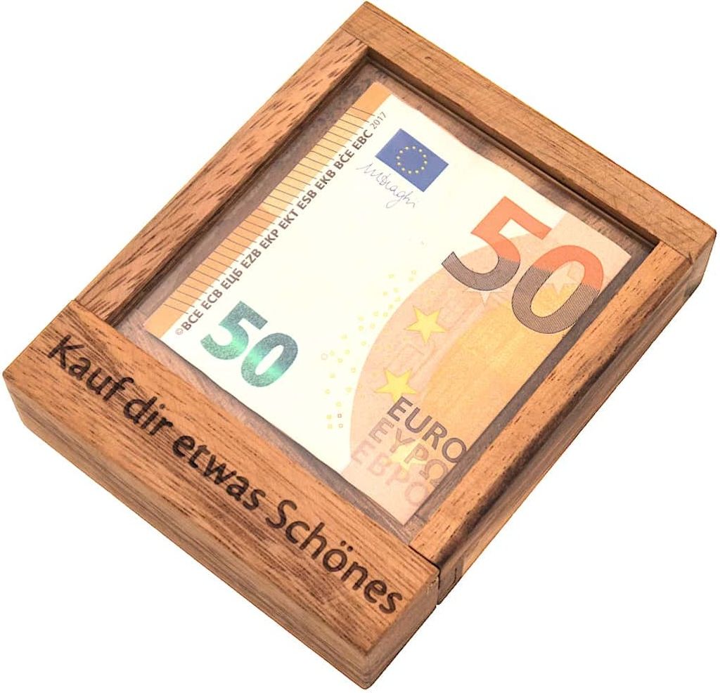 Pfiffiger Geldschein-Tresor – Originelle Verpackung für Geldgeschenke in Form eines Geduldsspiels