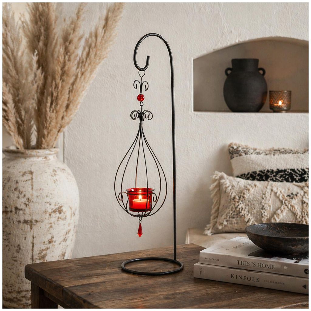 Teelichthalter im Orient-Stil, 53 cm hoch, Ø 14,8 cm, für Teelichter bis Ø4cm