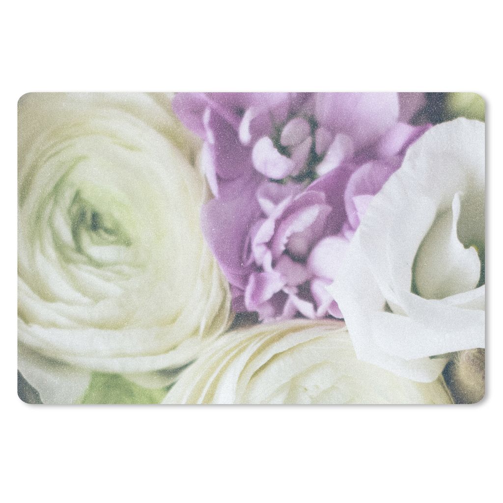 MuchoWow Schreibtischunterlage Blumen - Rosen - Natur 60x40 cm - XXL Mauspad - Großes Mauspad