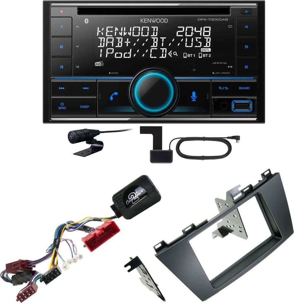 Kenwood DPX-7300DAB Bluetooth Digitalradio USB CD Einbauset Produktbild 