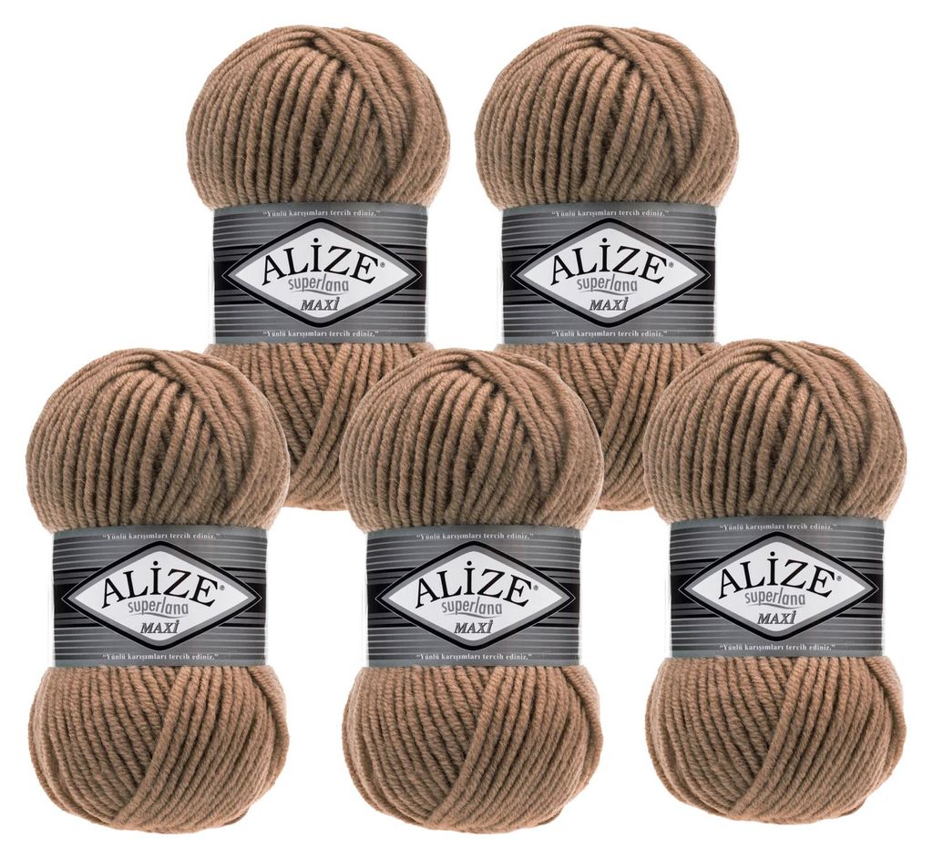 500g Strickgarn Strickwolle Alize Superlana Maxi 25% Wolle, Produktbild 