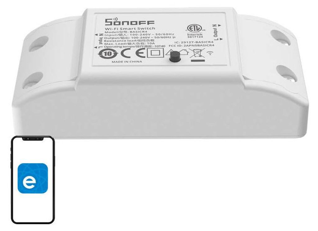 Slimme WiFi-schakelaar Sonoff BASICR4 (10A, ESP32) Productafbeelding 