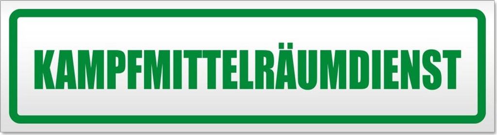 Kampfmittelräumdienst Magnetschild Schild magnetisch