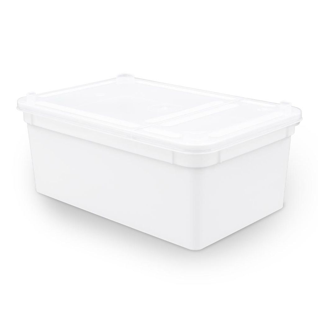Dose 1,3 Liter 18,5 x 12,5 x 7,5 cm – Weiße Kunststoff Produktbild 