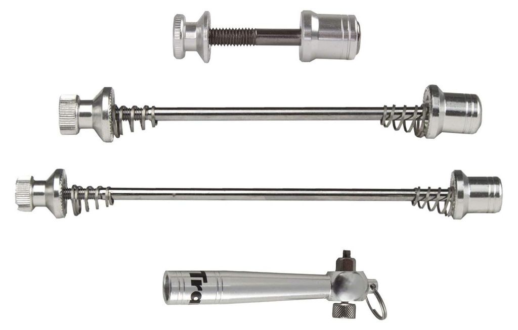 Tranz X Schnellspanner-Set, Diebstahlschutz, Silber Produktbild 