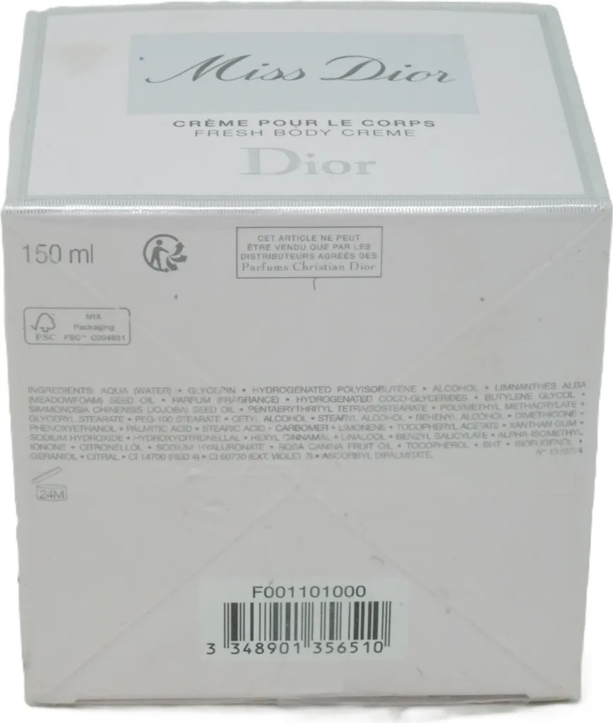 Dior Miss Dior Crème Fraîche pour le Corps 150ml - Soin Parfumé Luxe