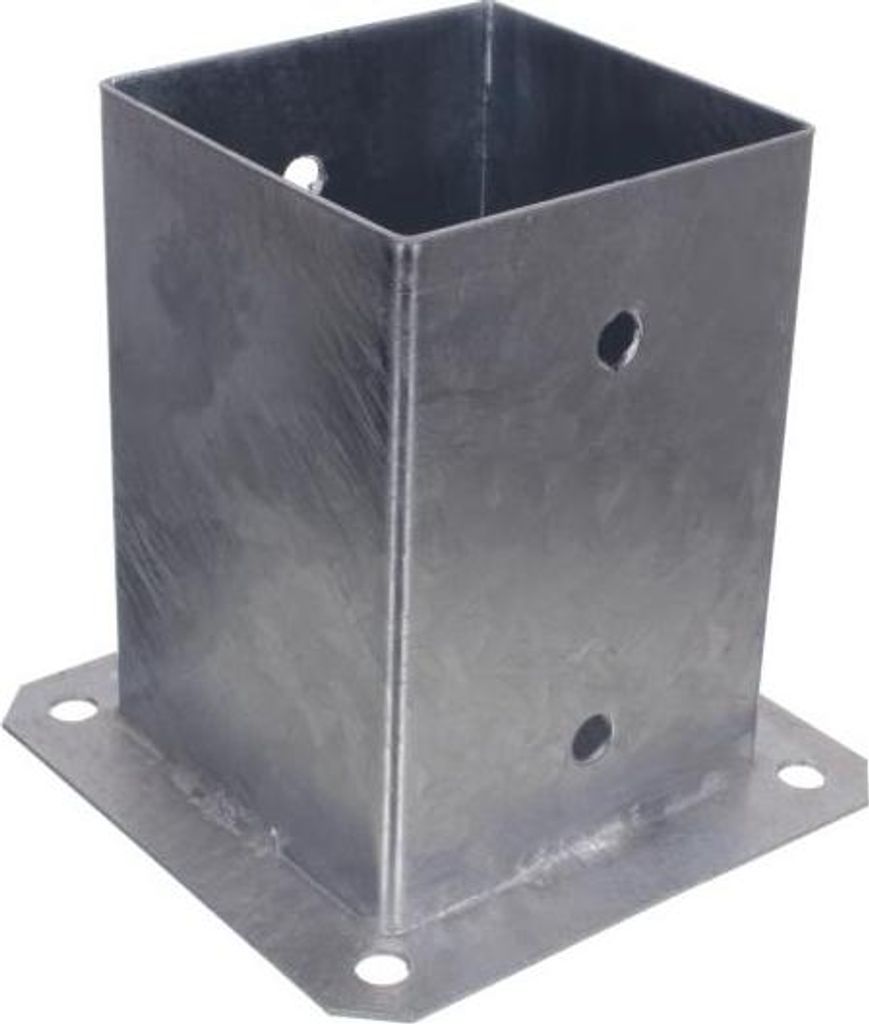 NAJDER Aufschraubhülse Pfostenträger 120 x 120 mm Feuerverzinkung Bodenplatte Anker (120 x 120 mm)