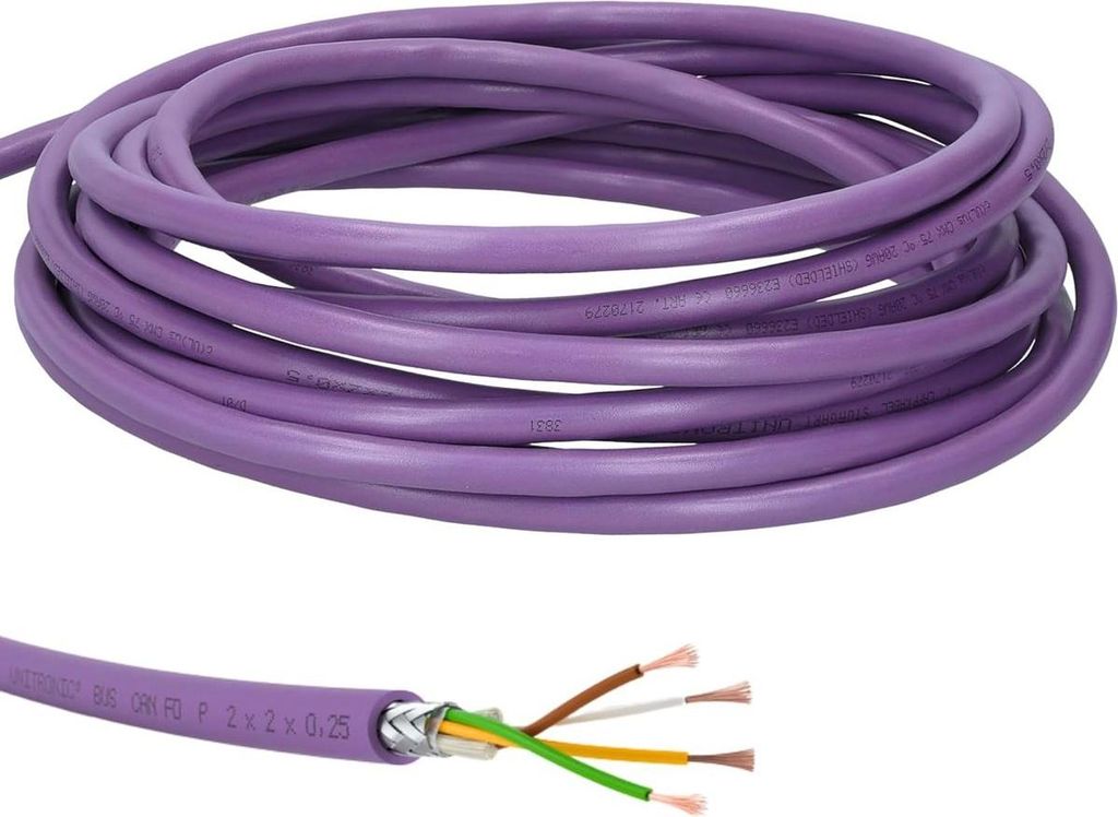 10 Meter Lapp 2170279 Unitronic BUS CAN FD P Busleitung 2x2x0,5 mm² geschirmt I hochflexible Schleppkettenleitung I Ölbeständig I UV-beständig ...
