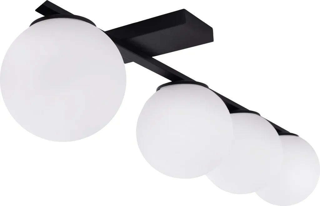 Plafoniera Design Minimal 4 Luci E14 Bianca Alta - Illuminazione Interni
