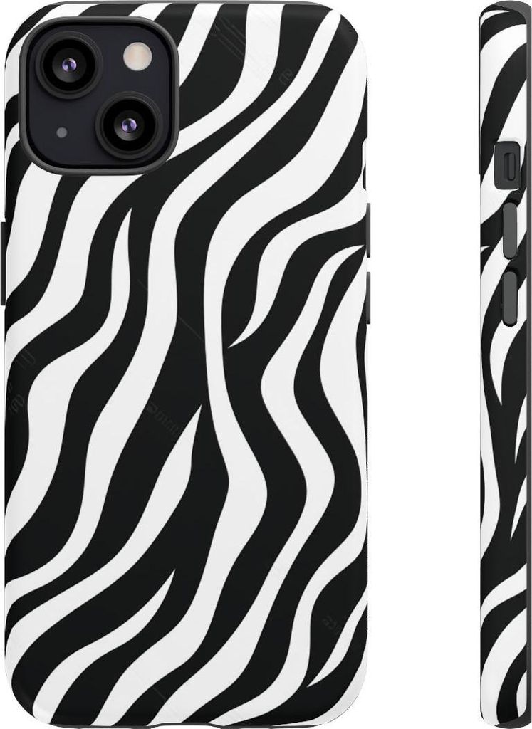 Zebra-Streifen in Schwarz-Weiß – Hülle Kompatibel mit iPhone 13