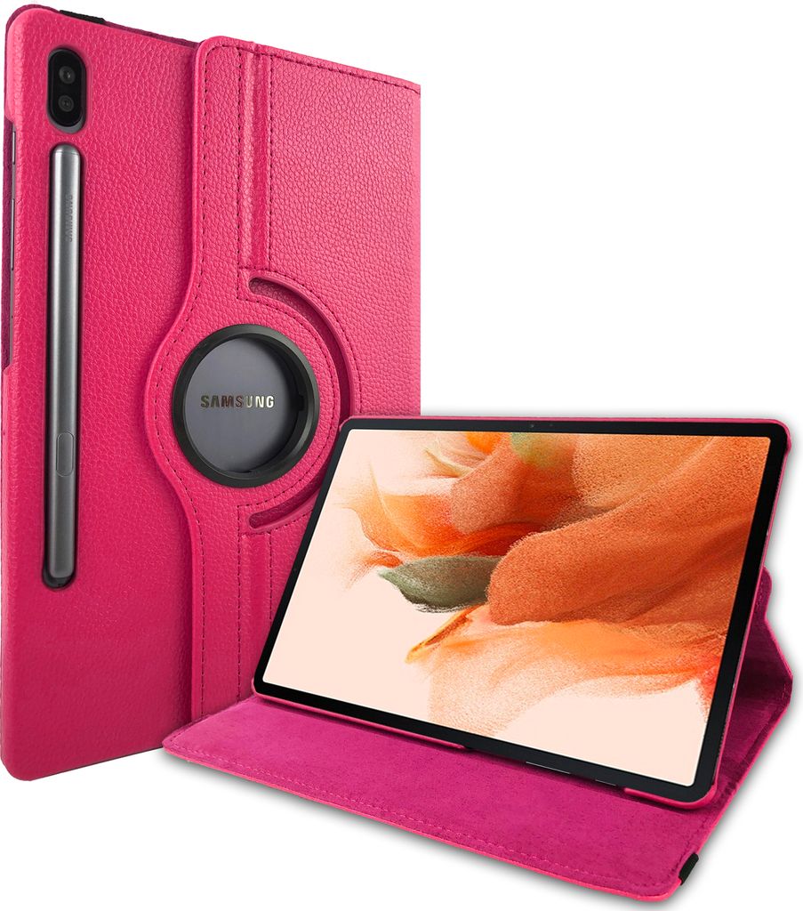 Schutzhülle für Samsung Tab S7+ Plus Tab S T970 T975 S7 FE SM-T730 X800 Slim Case Etui mit Standfunktion und Auto Sleep/Wake Funktion Pink