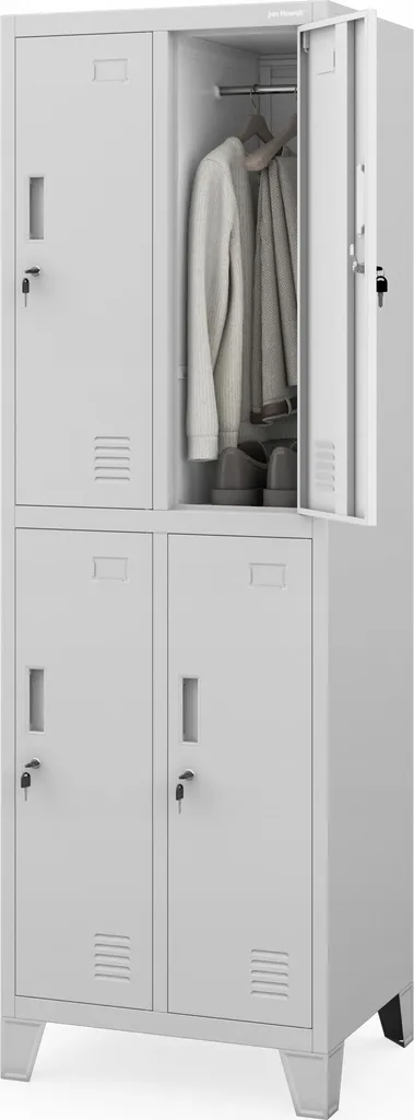 Armoire de sécurité 4 casiers en acier robuste BARTEK 2 PLUS Gris JAN NOWAK
