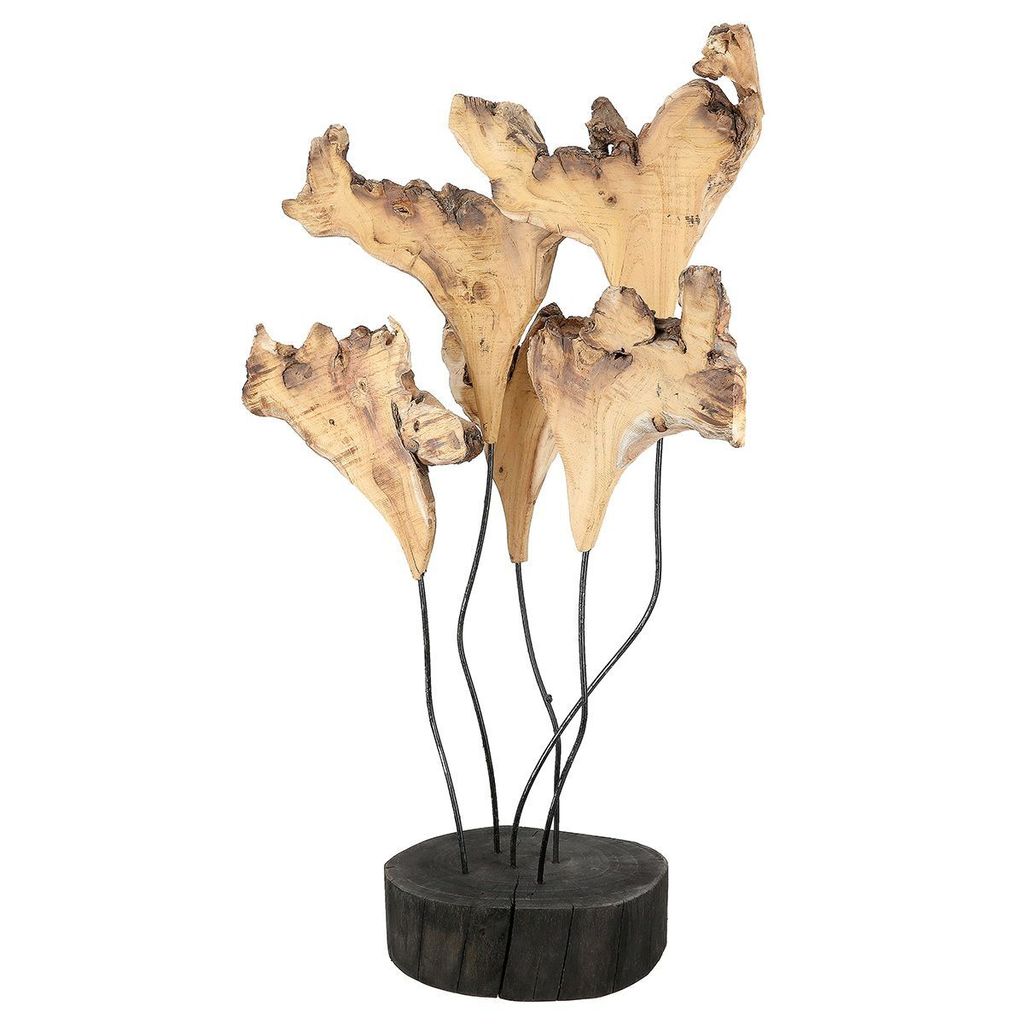 Gilde Skulptur, "Borneo", Holz, naturfarben, VE 2, H. 60 cm, D. 19 cm Höhe: 60.00 cm Durchmesser: 19.00 cm 55962