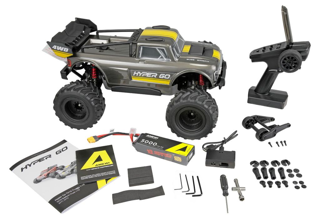 Amewi Hyper Go TX10 Truggy, borstelloos, schaal 1:10, Productafbeelding 