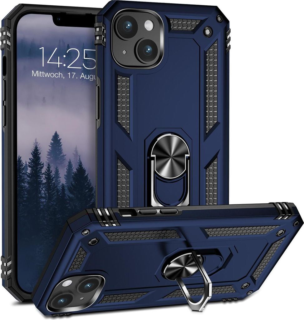 Armor Outdoor Handyhülle für Apple iPhone 15 Handy Panzer Case Cover Schutzhülle Farbe: Blau