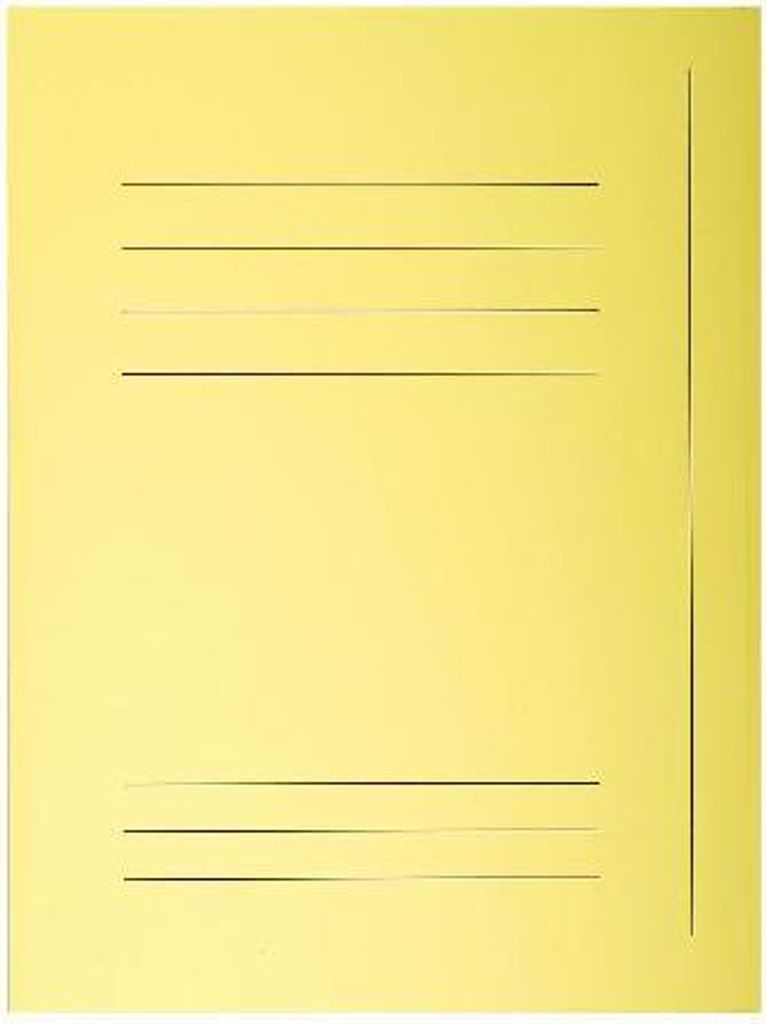 Exacompta Pack 50 Aktenmappen, + 3 Klappen, Index, A4, Kanariengelb, 235005E