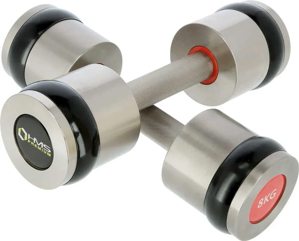 Paire d'haltères HMS HH08 de 8 kg avec revêtement anti-dérapant doux
