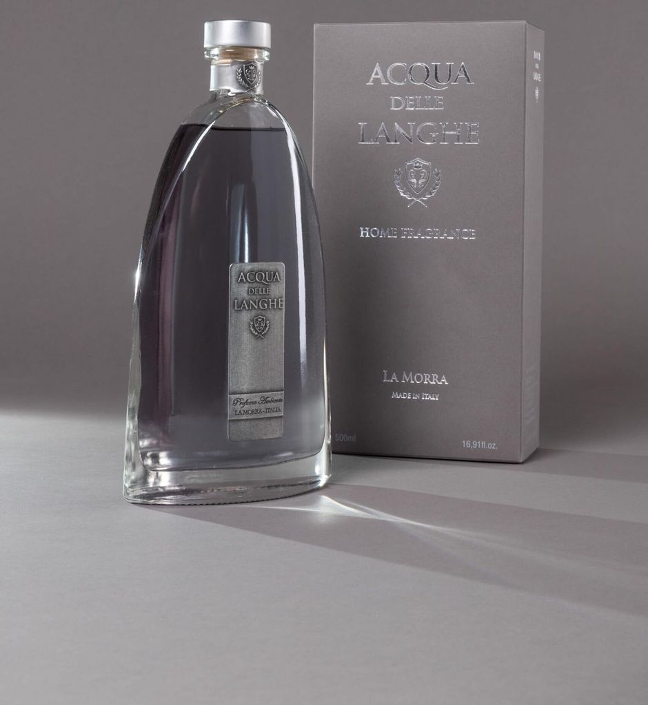 Acqua delle Langhe Raumduft Monviso 1500ml – Lufterfrischer mit Rattanstäbchen – Aroma Diffusor Stäbchen