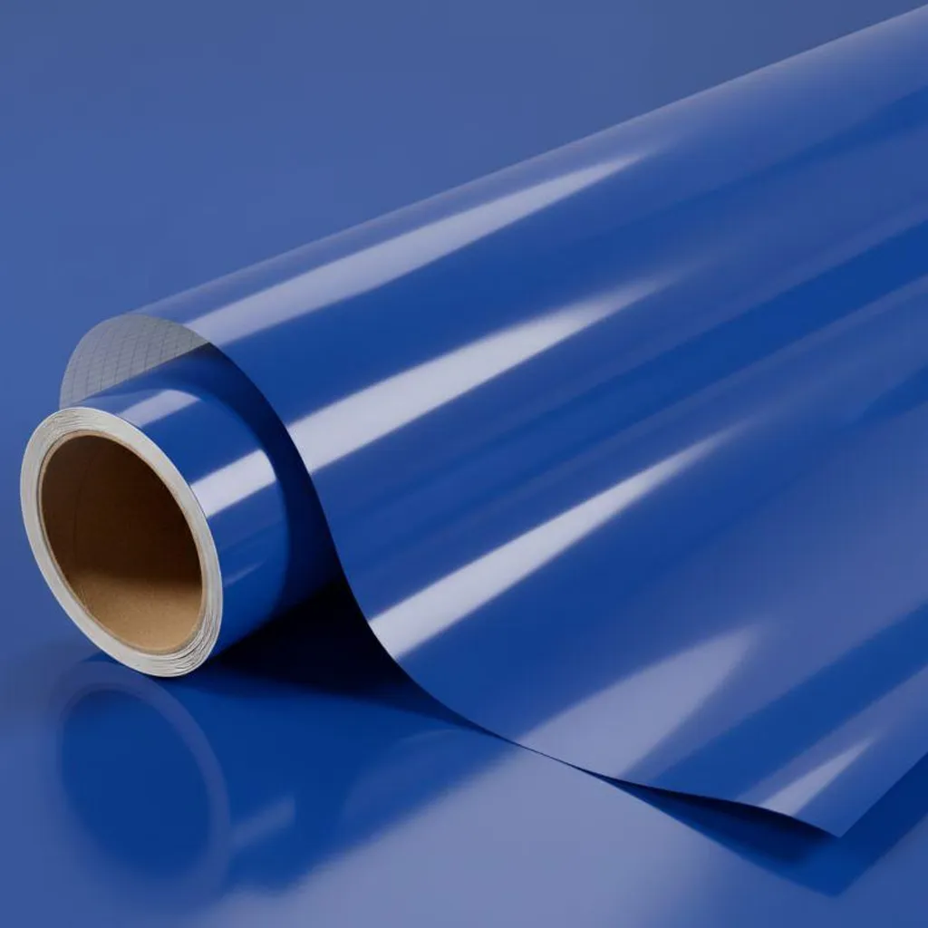 Rouleau de covering bleu brillant pour personnalisation auto et déco 5m