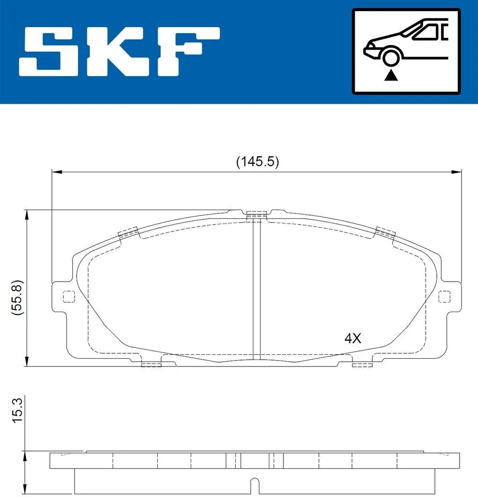 Plaquettes de frein SKF VKBP 80688 haute endurance Toyota Hiace IV LH1