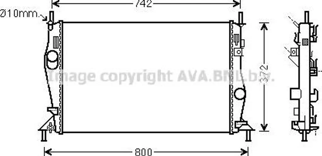 Radiateur moteur pour Ford Focus : Solution de refroidissement OE 1542001