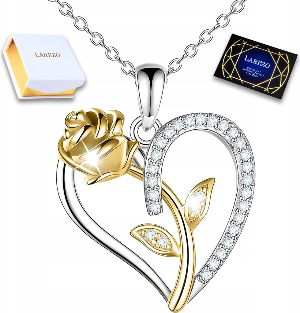 Collana Luxury Cuore Rosa Oro 925 | Gioielleria Raffinata Online