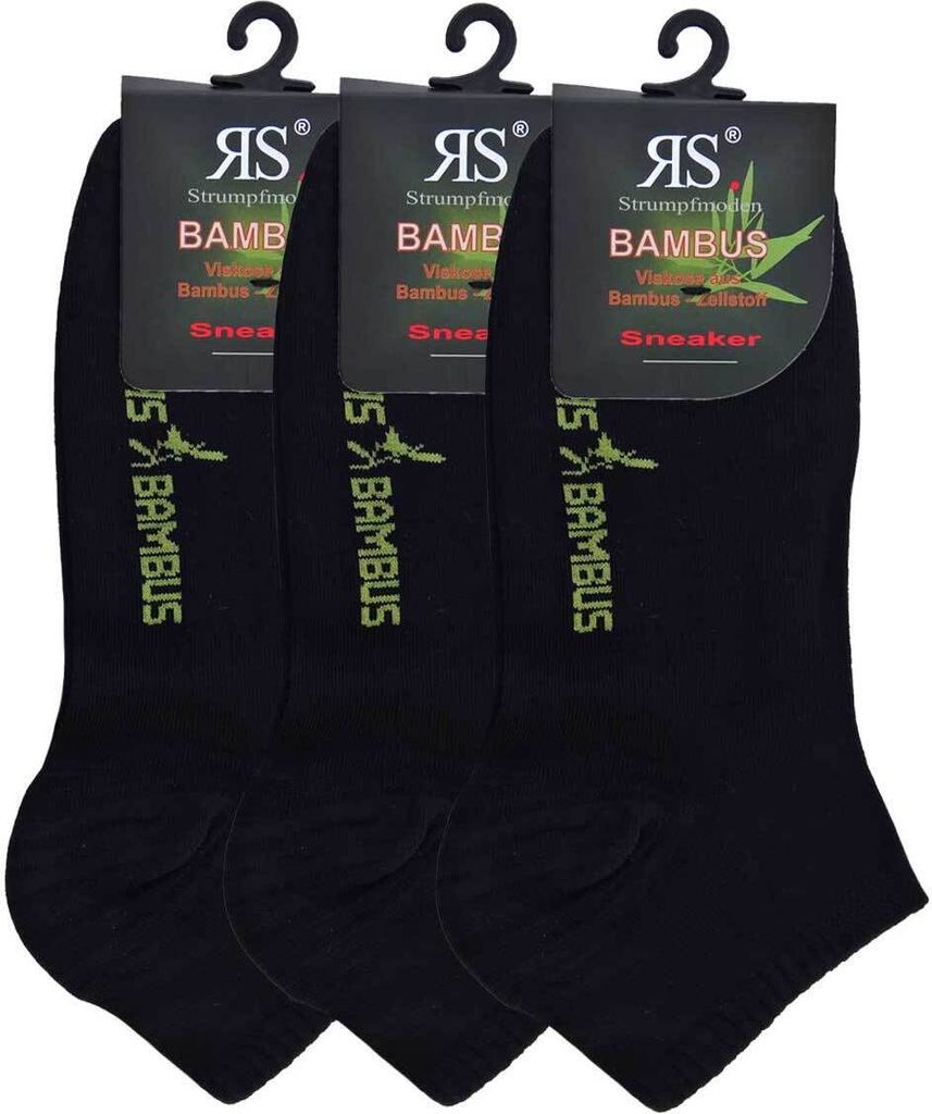 Uni Sneaker-ponožky z bambusu - 3 Paar black-43.46 Obrázek produktu 