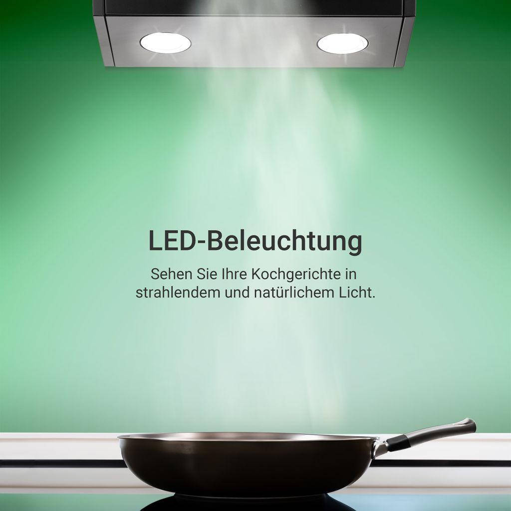 Dunstabzugshaube 90cm ECCO909SHCM RGBW Ambientebeleuchtung Produktbild 4