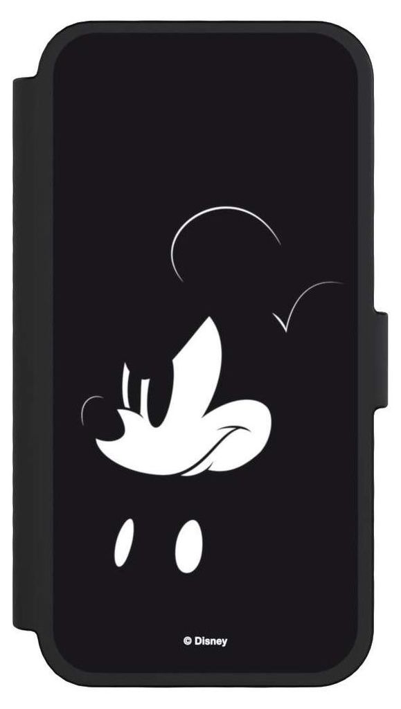 NIVOCASE Klapphülle für Apple iPhone 16 Pro Handyhülle aus Kunst Leder NIVOflip schwarz Disney Mickey Mouse Offizielles Lizenzprodukt