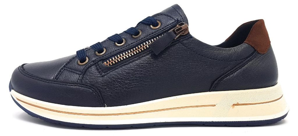 Ara Osaka Damenschuhe sportlicher Schnürer Blau Freizeit Produktbild 
