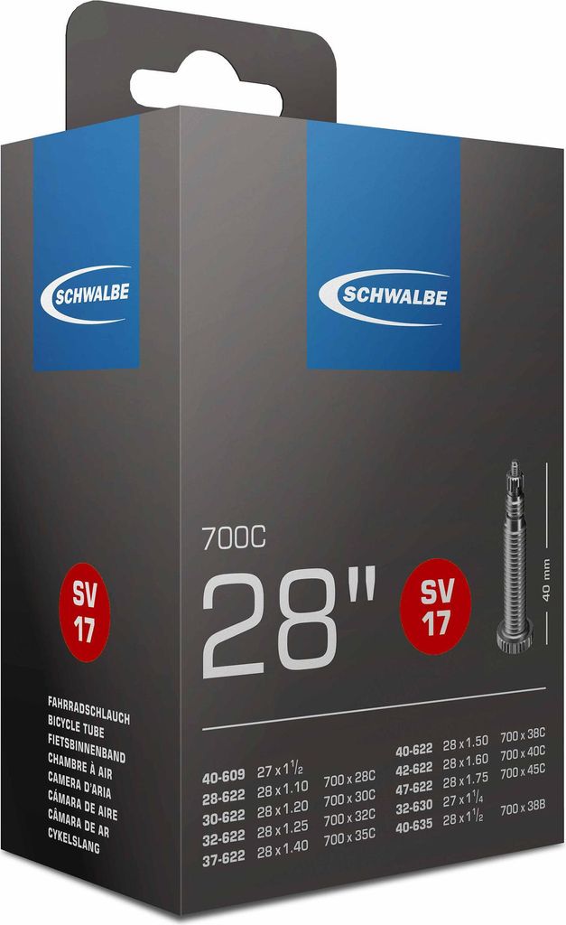 Schwalbe SV17, Zawór Presta, 27"/28", 28 - 47 mm, 4 cm, Zdjęcie produktu 
