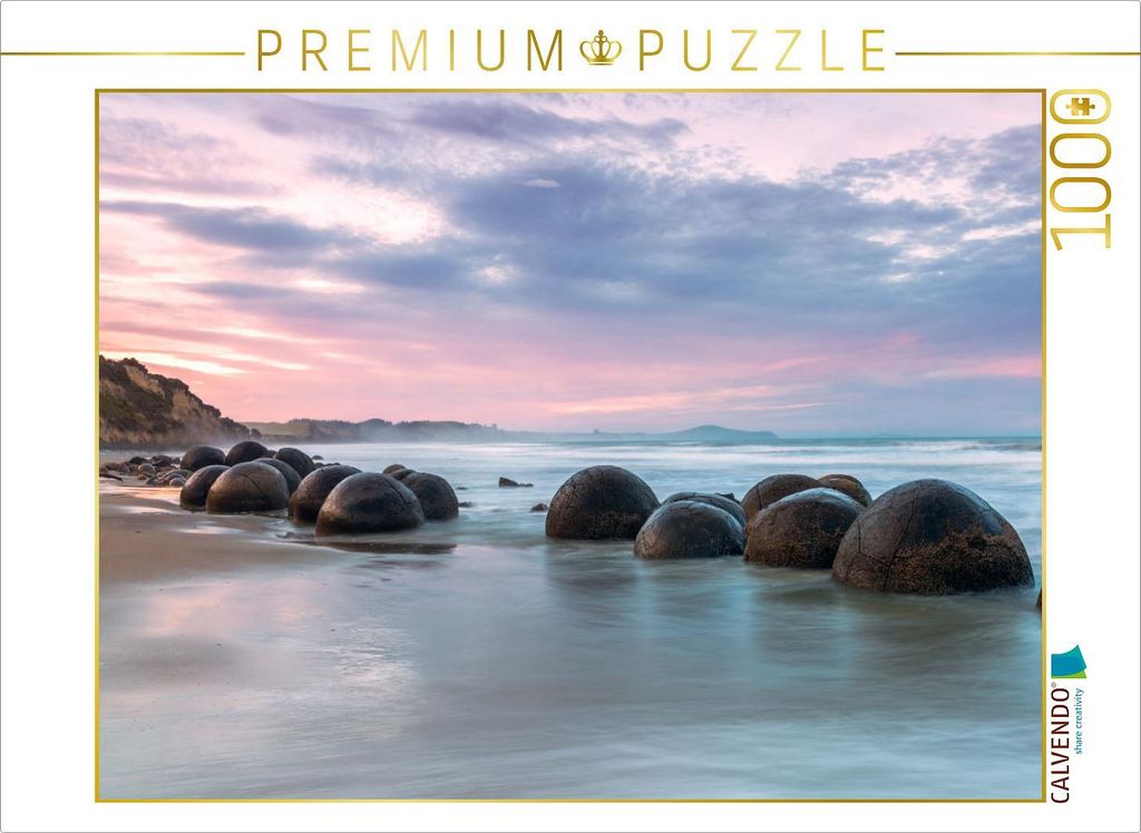 CALVENDO Puzzle Moeraki-Felsbrocken, Region Otago | 1000 Teile Lege-Größe 64x48cm Foto-Puzzle für glückliche Stunden
