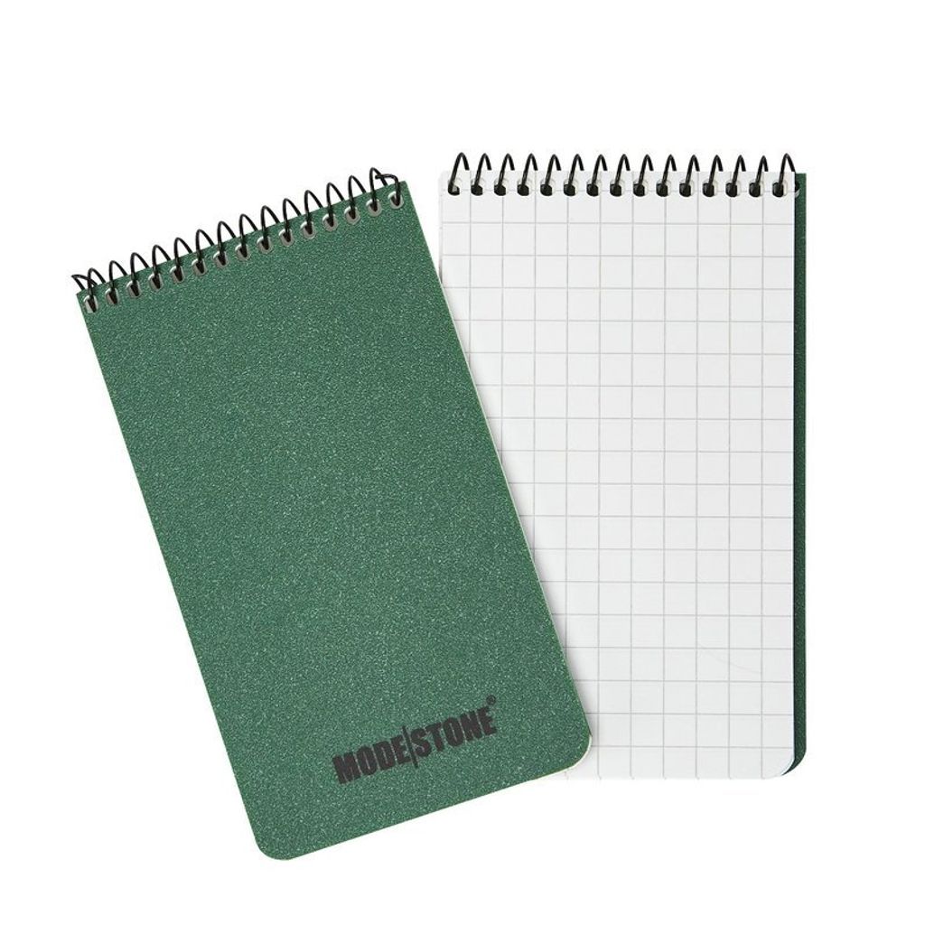 Waterproof Notepad Grün Modestone 76x130mm 60 pages