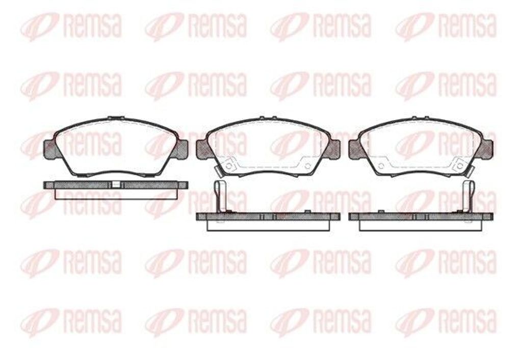 REMSA Bremsbeläge Satz Vorne Bremsklötze für HONDA CIVIC VII Hatchback (EU, EP, EV) 0418.02