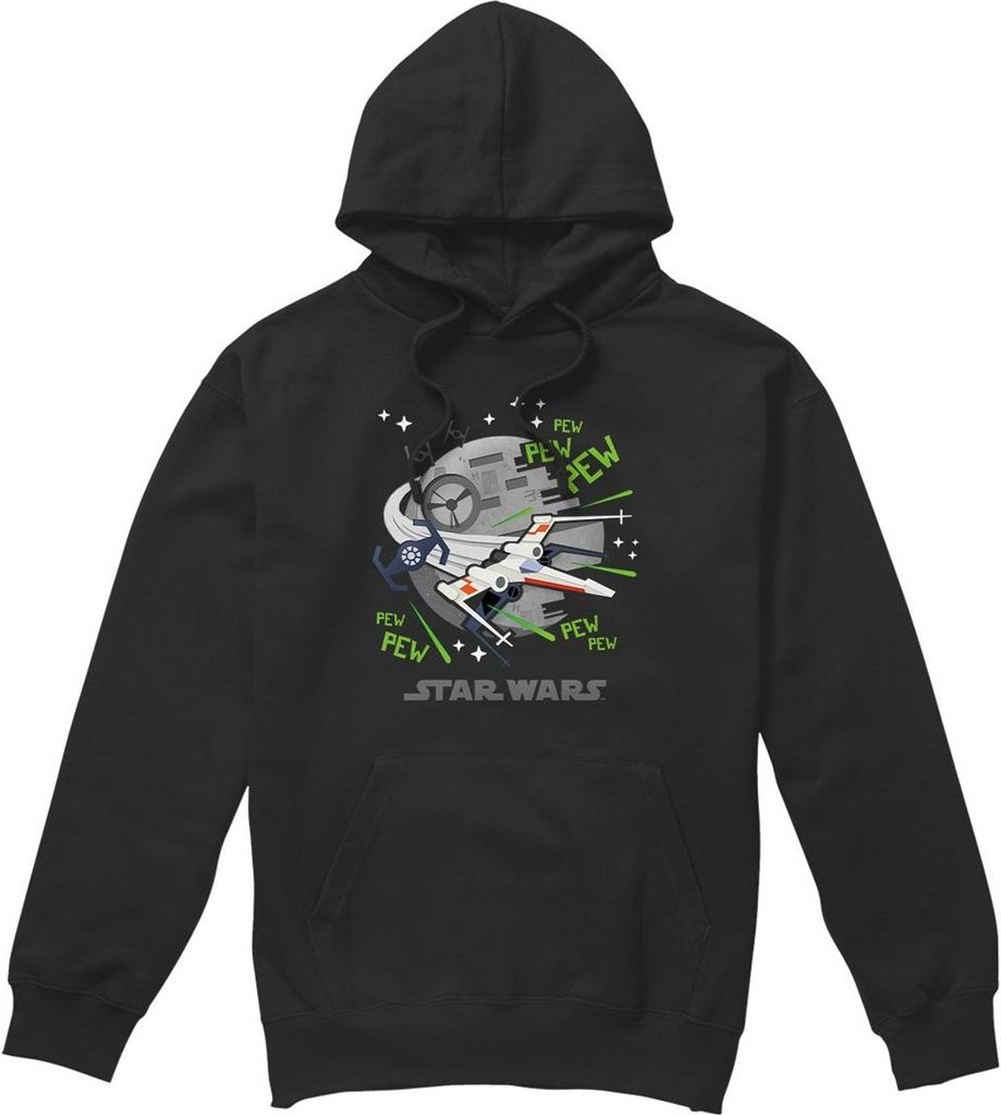 Star Wars - "Pew Pew" Kapuzenpullover für Herren TV4633 (XL) (Schwarz)