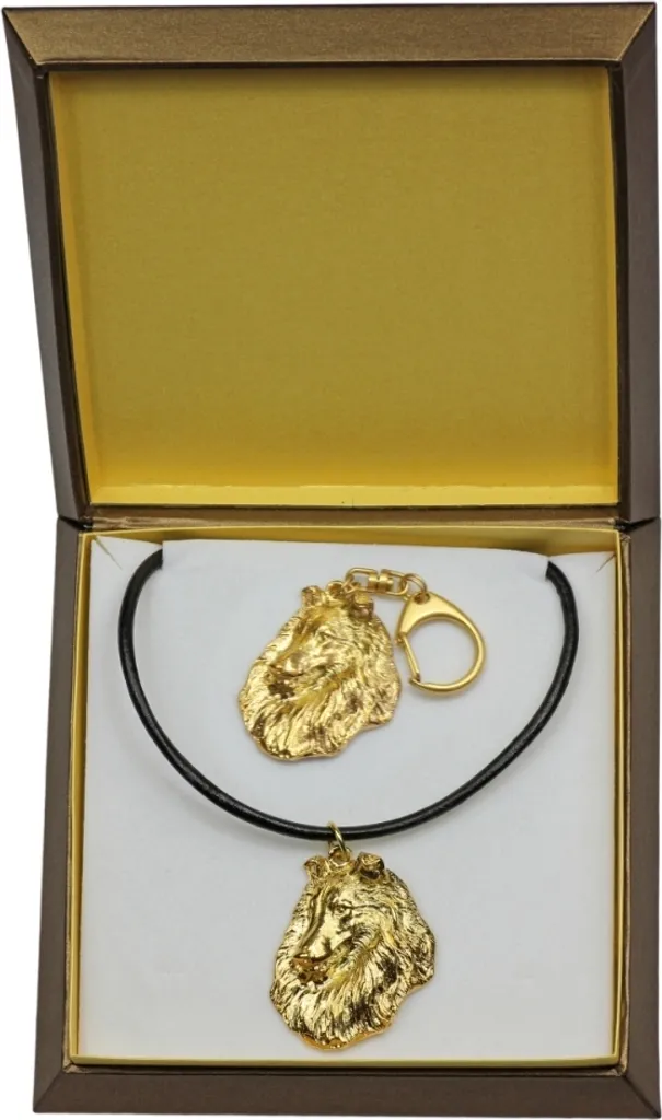 Collier Colley durable et porte-clés plaqué or contre le ternissement