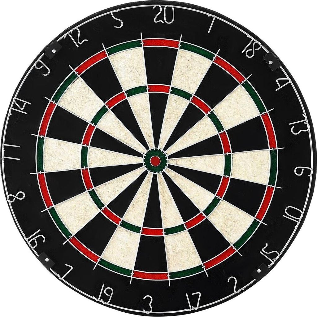 Dartboard with 6 Darts & Scoring Kit, Self-Healing Sisal Fibers Dartboard with Staple-Free Bullseye & Rotating Number Ring, 451mm Professional Stee...